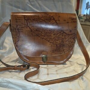 Patricia Nash Brown Leather Crossbody Bag